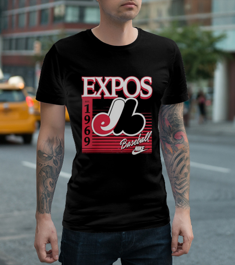 Expos Est 1969 Montreal Baseball Nike T-Shirt