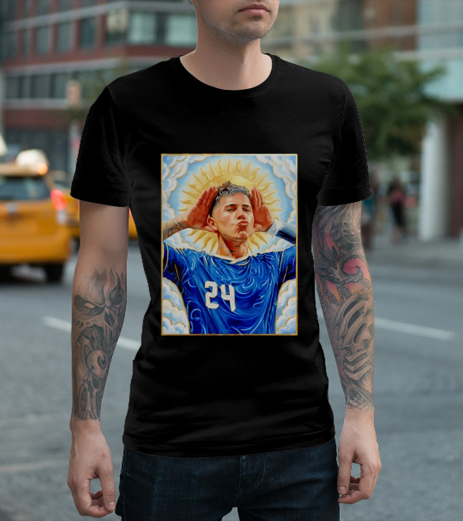 Enzo Fernández 24 Argentina Sun Of May Hands To Ears Gesture T-Shirt