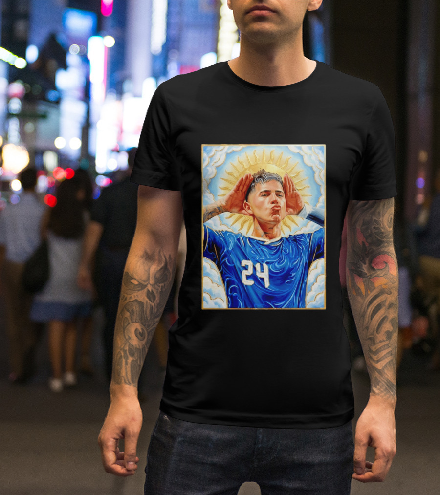 Enzo Fernández 24 Argentina Sun Of May Hands To Ears Gesture T-Shirt