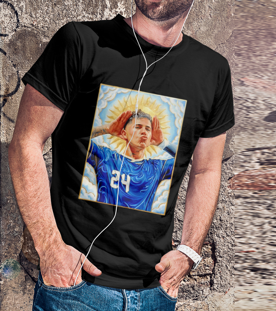 Enzo Fernández 24 Argentina Sun Of May Hands To Ears Gesture T-Shirt