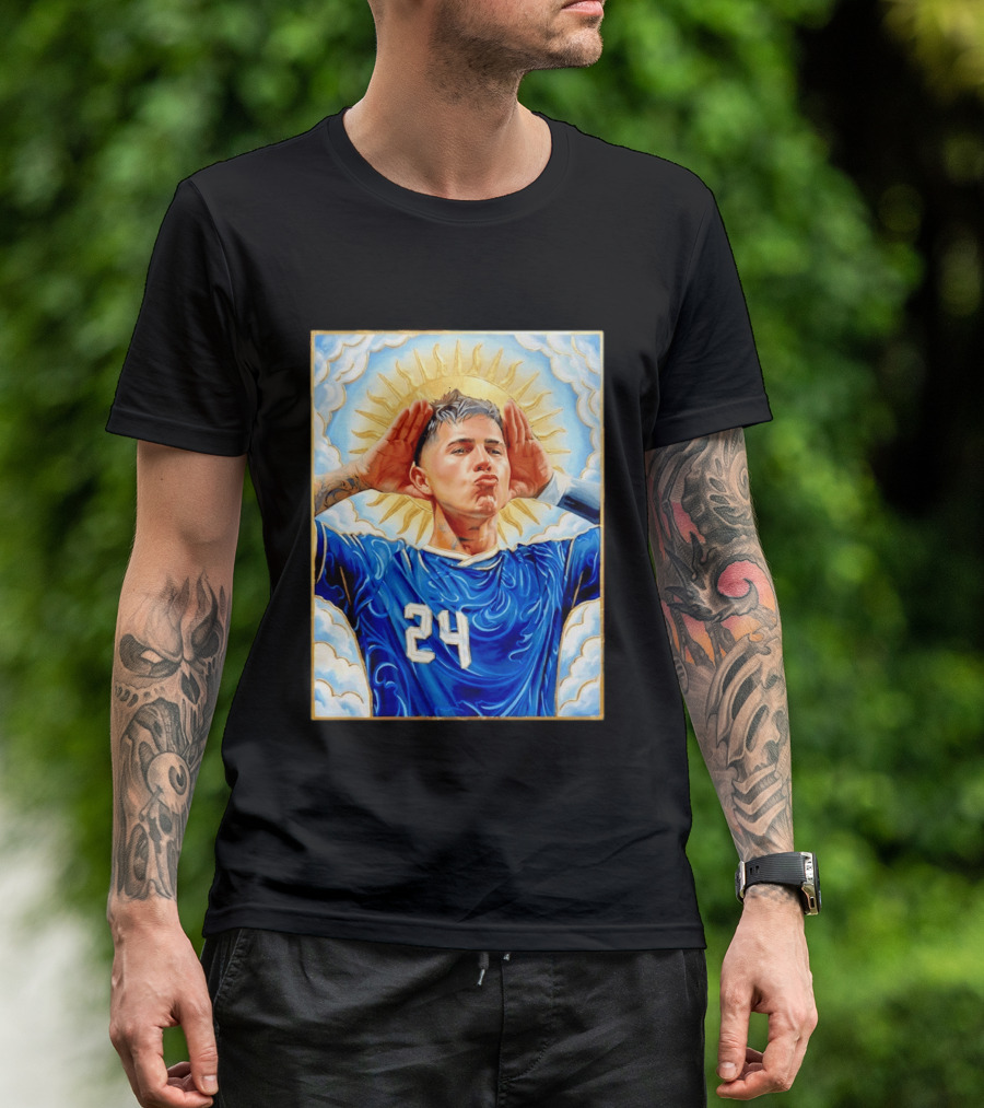 Enzo Fernández 24 Argentina Sun Of May Hands To Ears Gesture T-Shirt