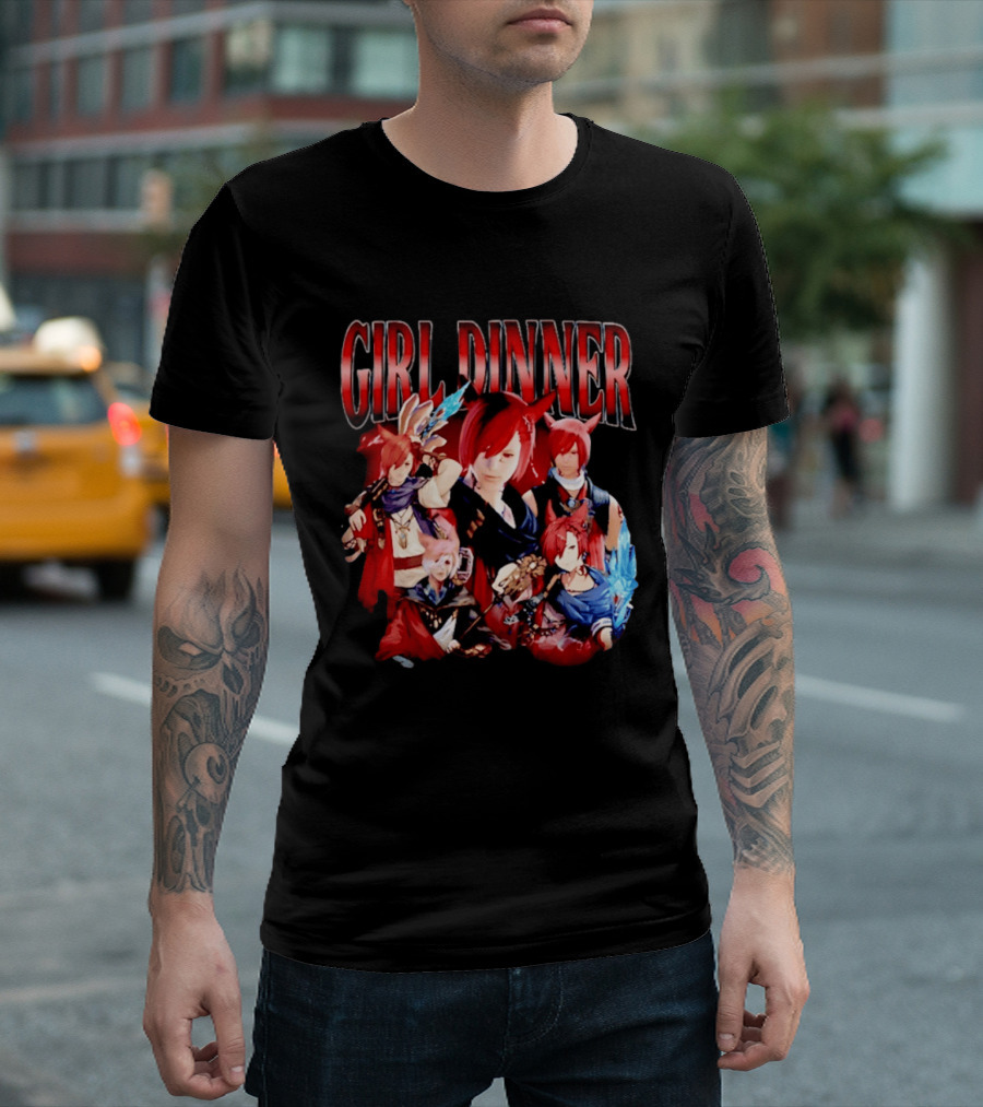 Girl Dinner Anime Character Compilation T-Shirt