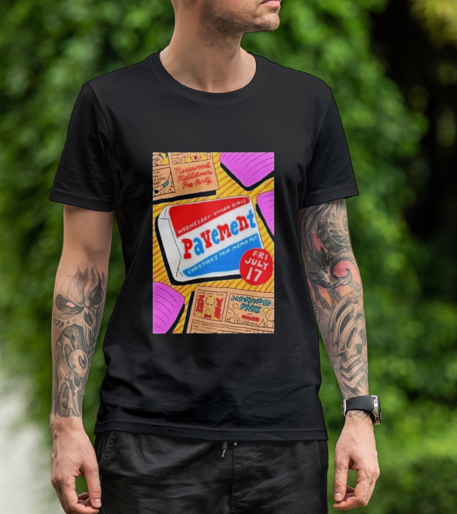 Pavement Vivian Girls At Mosswood Meltdown Pre Party Oakland July 17 2026 T-Shirt
