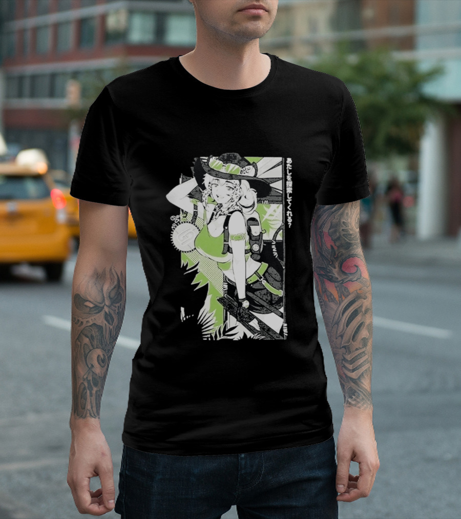 Wild Gamersupps Anime Waifu Adventure Green Aesthetic T-Shirt