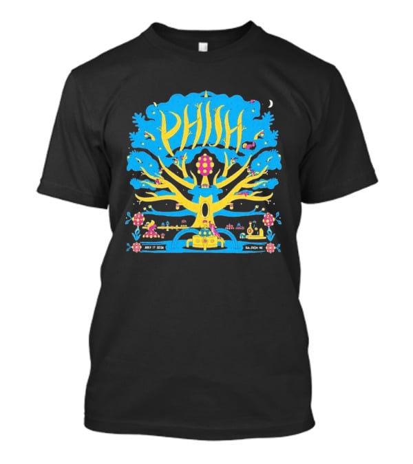 Phish Dry Goods Raleigh North Carolina 2026 Event July 17 Mushroom Tree T-Shirt