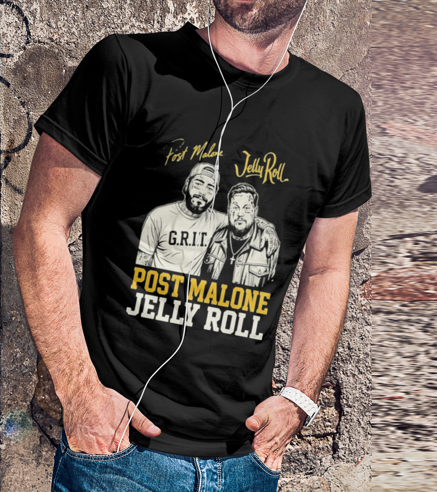 Post Malone Jelly Roll G.R.I.T Collaboration T-Shirt