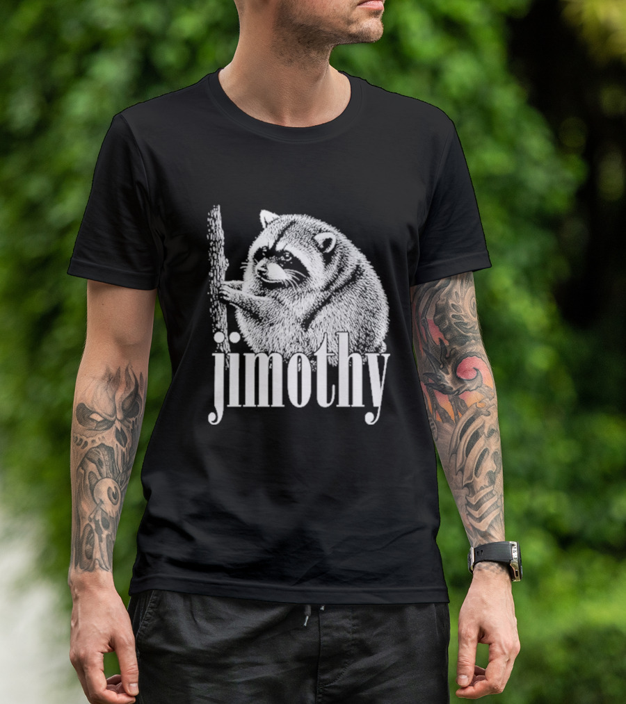 Jimothy Raccoon Hand Drawn Wildlife T-Shirt