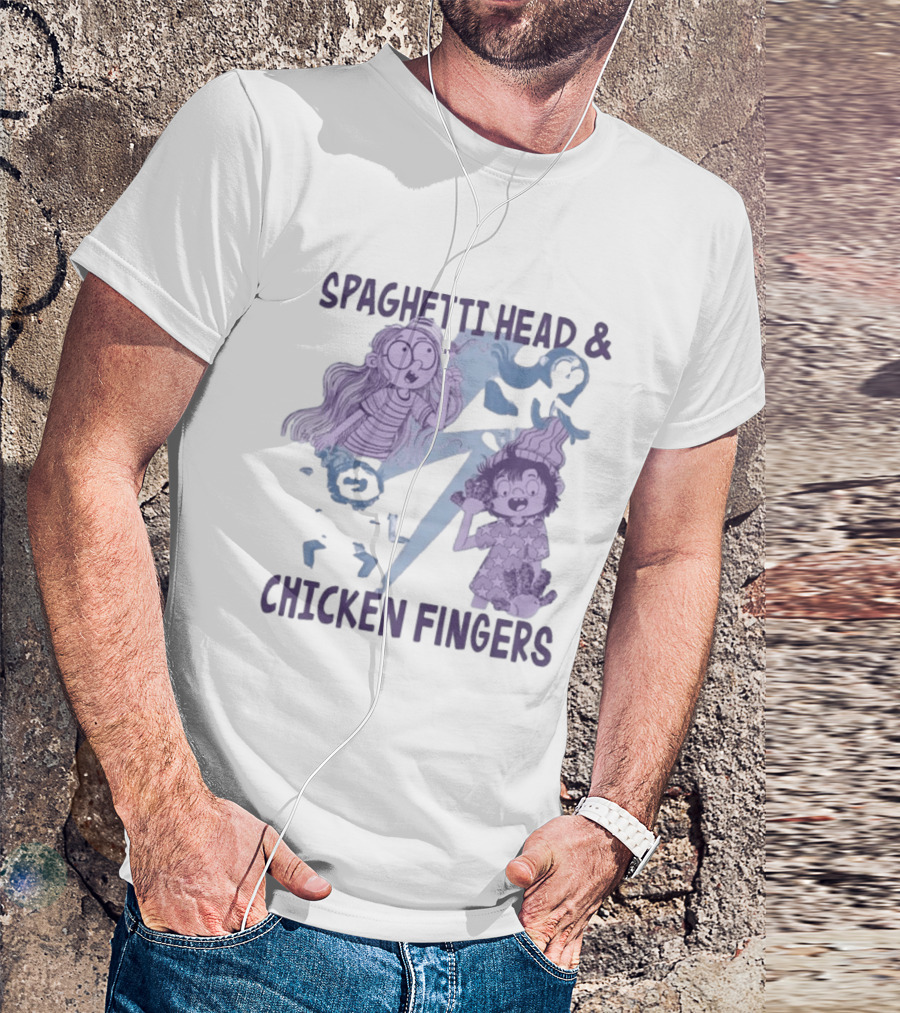 Spaghetti Head And Chicken Fingers Fun Cartoon Characters Adventure T-Shirt