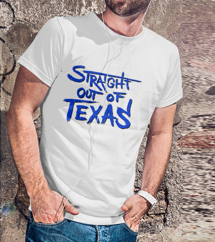 Straight Out Of Texas Bold Blue T-Shirt