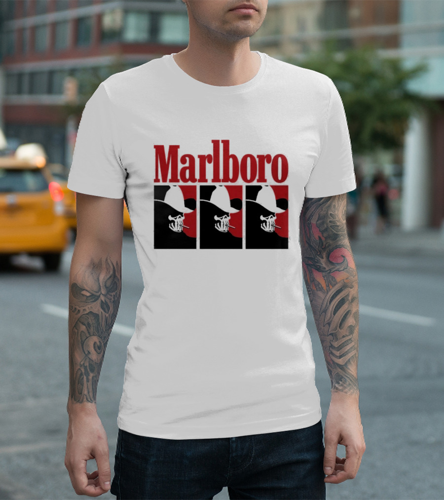 Warren Lotas Marlboro Red Triple Frame Cowboy Aesthetic T-Shirt