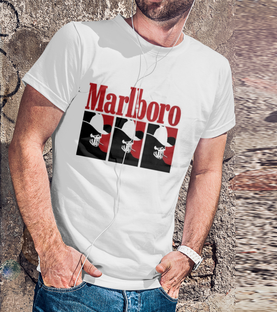 Warren Lotas Marlboro Red Triple Frame Cowboy Aesthetic T-Shirt