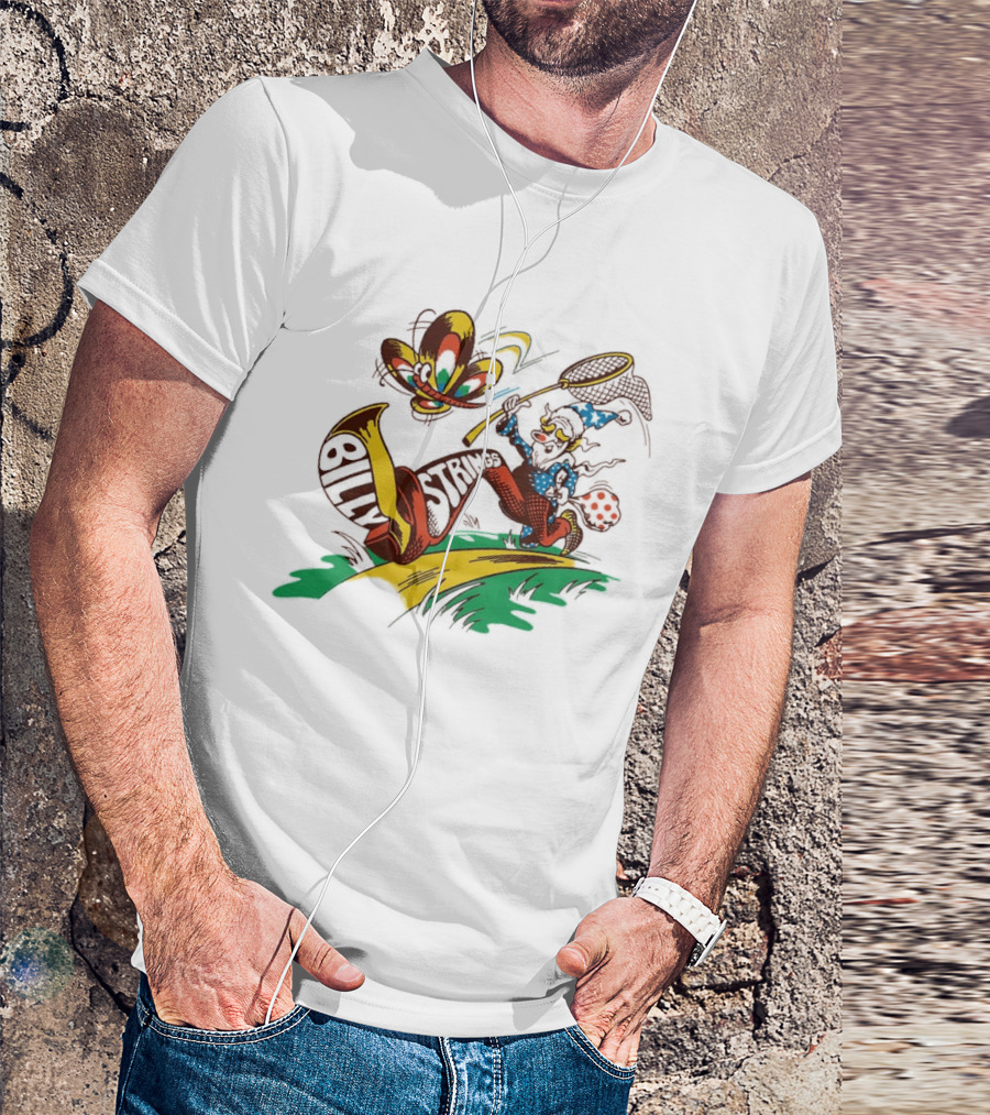 Billy Strings Wizard Catching Butterfly Cartoon Psychedelic T-Shirt