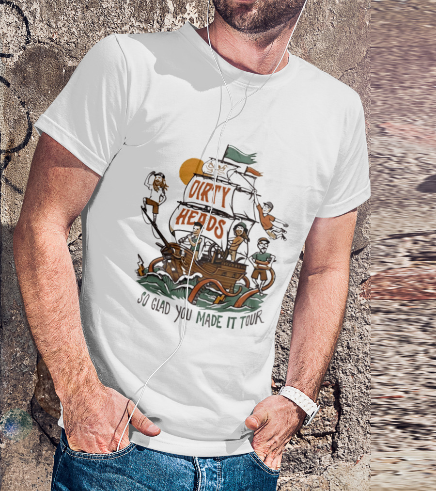Dirty Heads So Glad You Made It Tour Pirate Ship Adventure T-Shirt