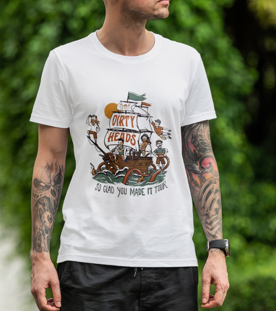 Dirty Heads So Glad You Made It Tour Pirate Ship Adventure T-Shirt