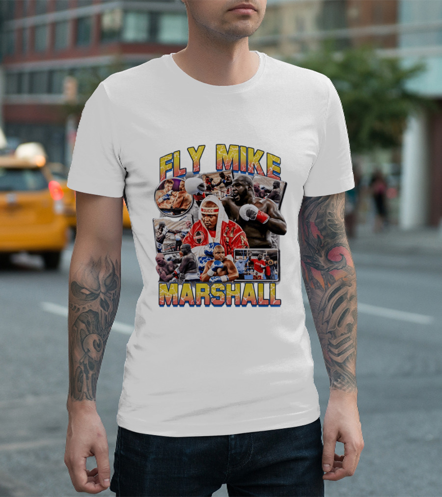 Fly Mike Marshall Boxing Heavyweight Boxer Gucci Kayo Giant Fighter Images T-Shirt