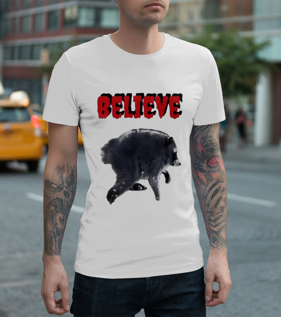 Jimothy Club Believe Raccoon T-Shirt