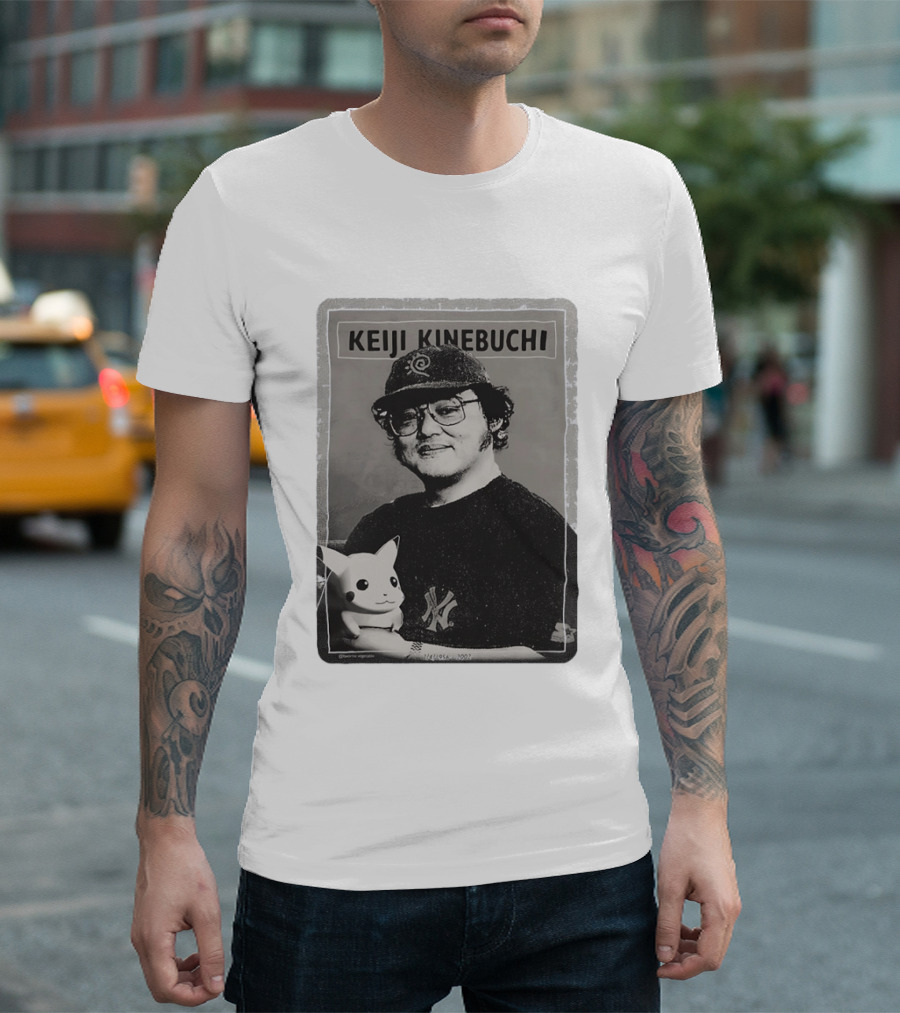 KEIJI KINEBUCHI Memorial 1956 2002 Pikachu NY Yankees Hat T-Shirt