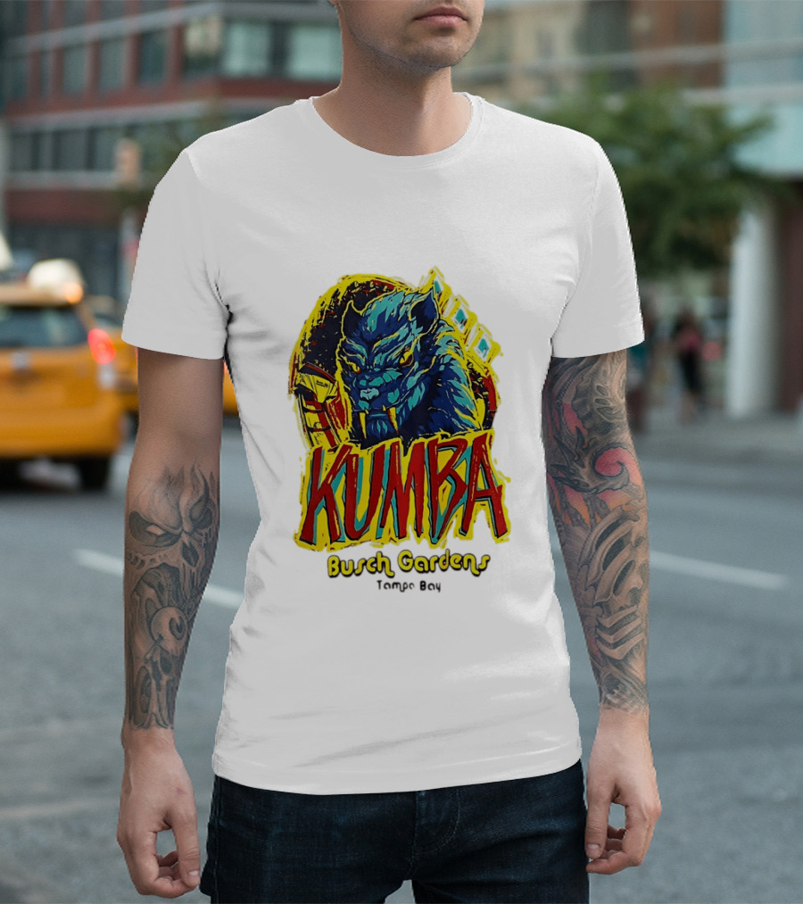 Kumba Busch Gardens Tampa Bay Roller Design With Fierce Beast T-Shirt