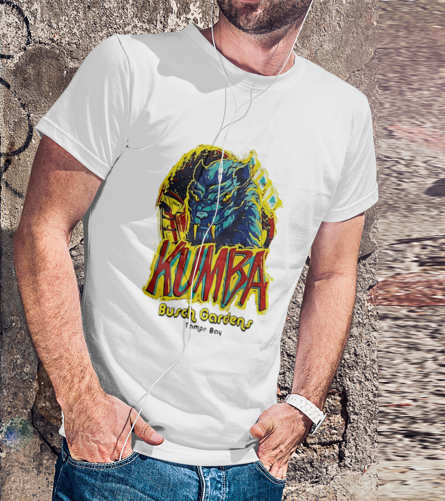 Kumba Busch Gardens Tampa Bay Roller Design With Fierce Beast T-Shirt