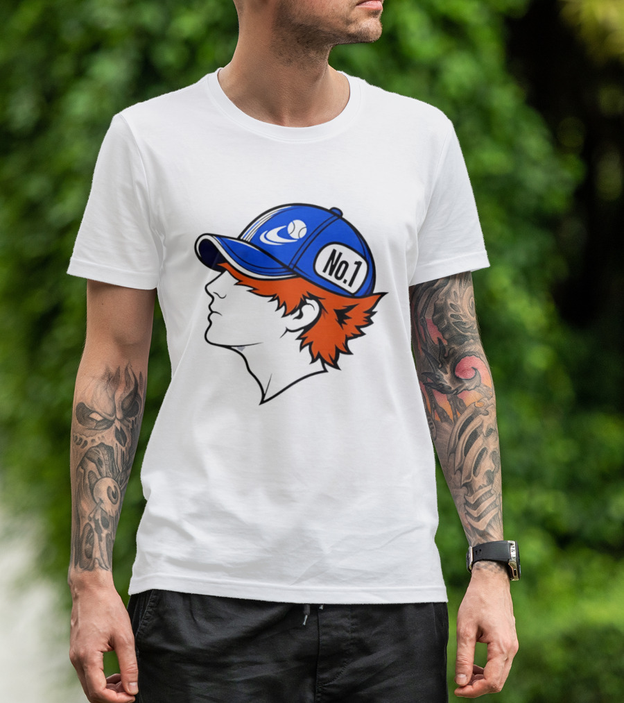 No1 Tennis Player Profile Athlete Sports Baseball Cap T-Shirt