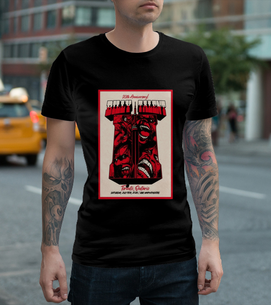 Billy Talent 20th Anniversary Toronto Ontario July 18 2026 T-Shirt