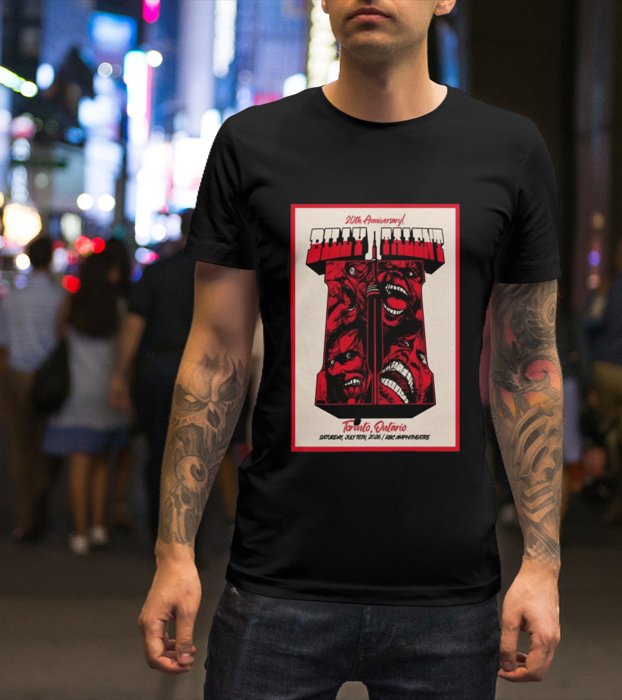 Billy Talent 20th Anniversary Toronto Ontario July 18 2026 T-Shirt