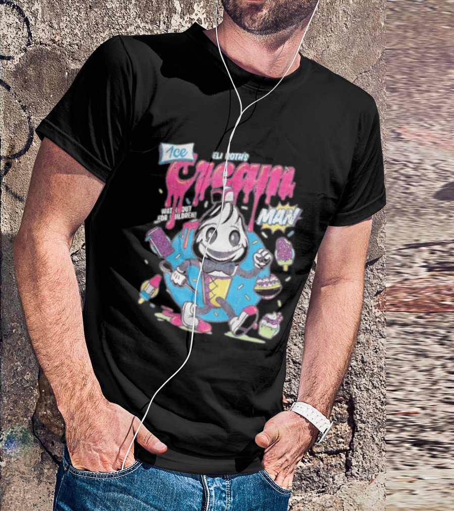 Eli Roth 1¢ Ice Cream Man Out For Children Colorful Cartoon T-Shirt