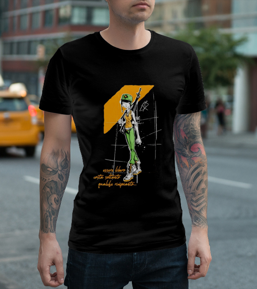 Essere Libero Costa Soltanto Qualche Rimpianto Army Girl With Rifle And Green Hat T-Shirt