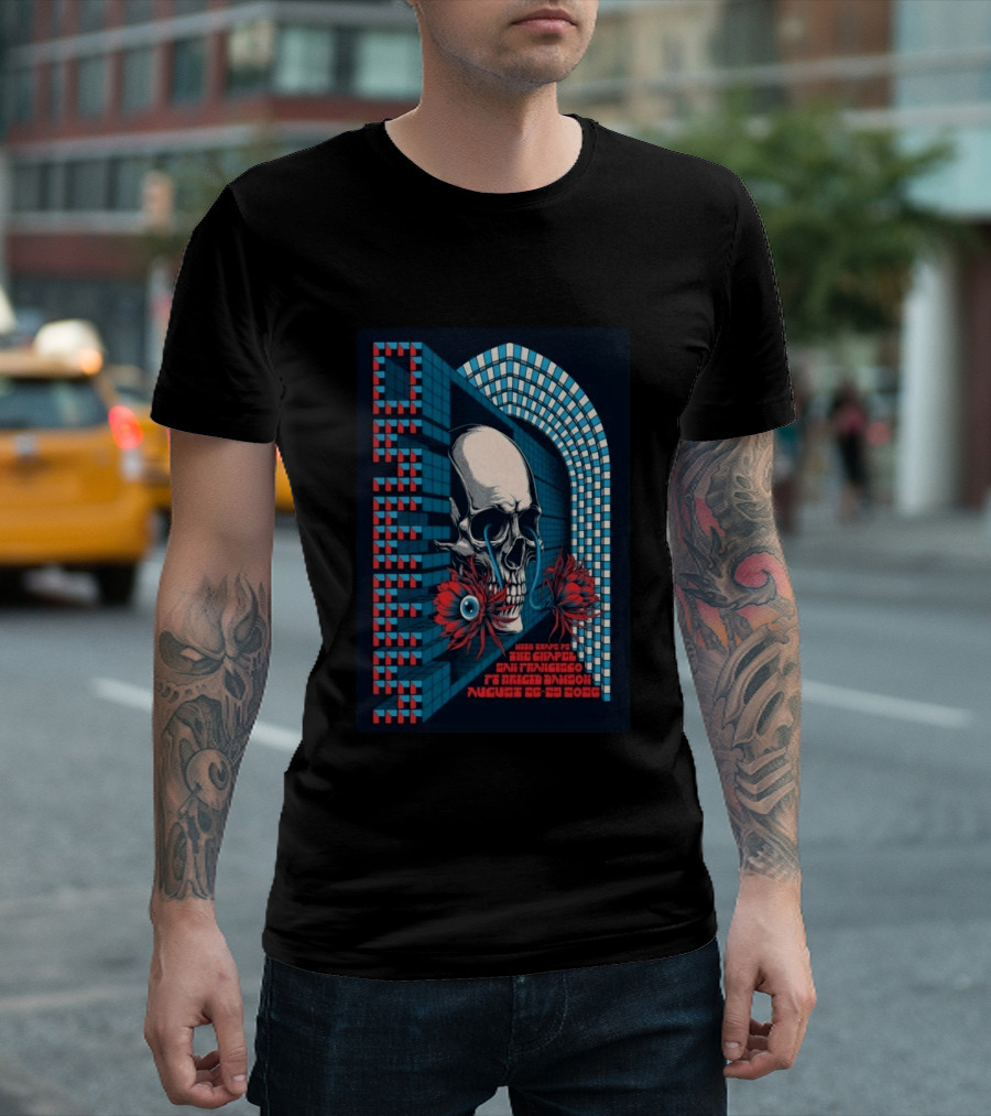 Osees Skull And Flowers August 26 29 2026 San Francisco Tour T-Shirt