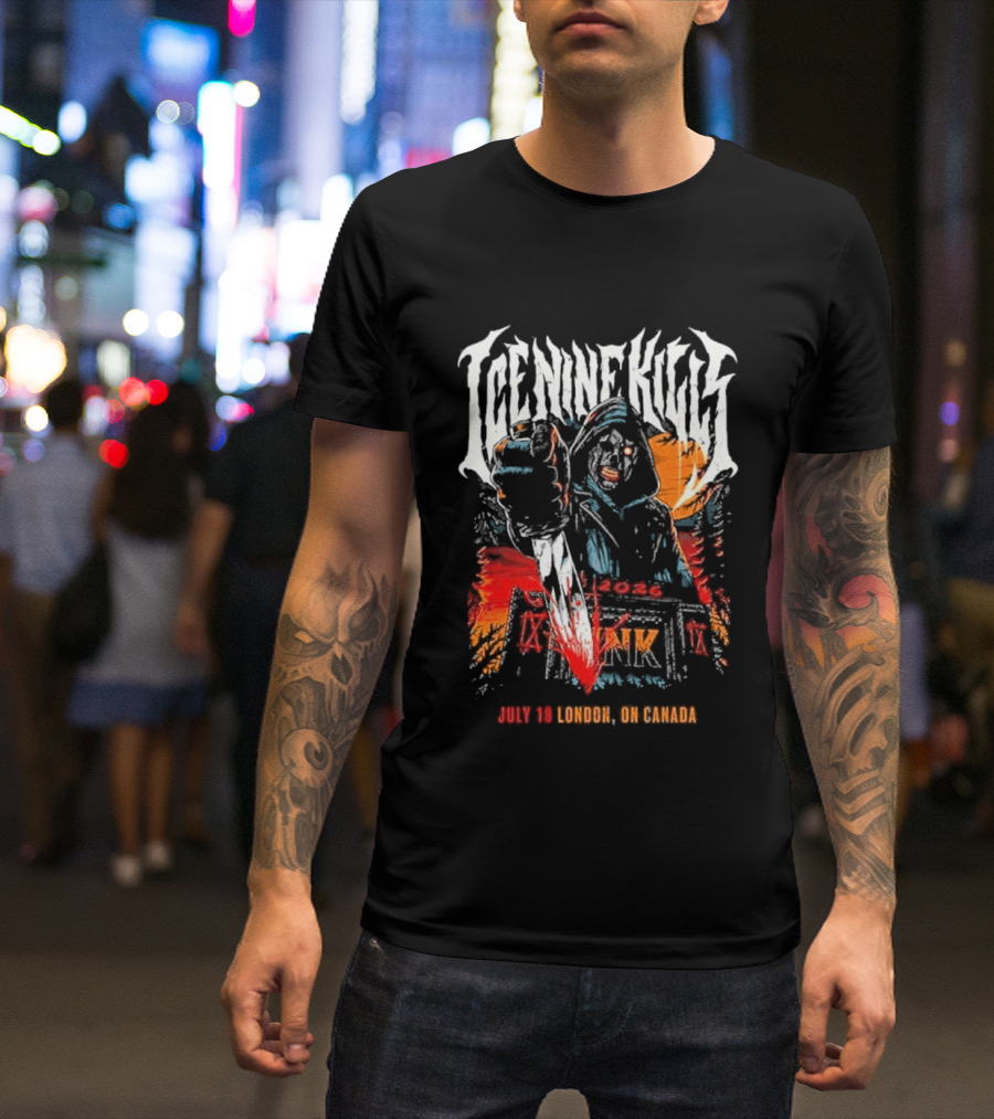 Ice Nine Kills London On Canada 2026 Exclusive On July 18 2026 At Harris Park T-Shirt
