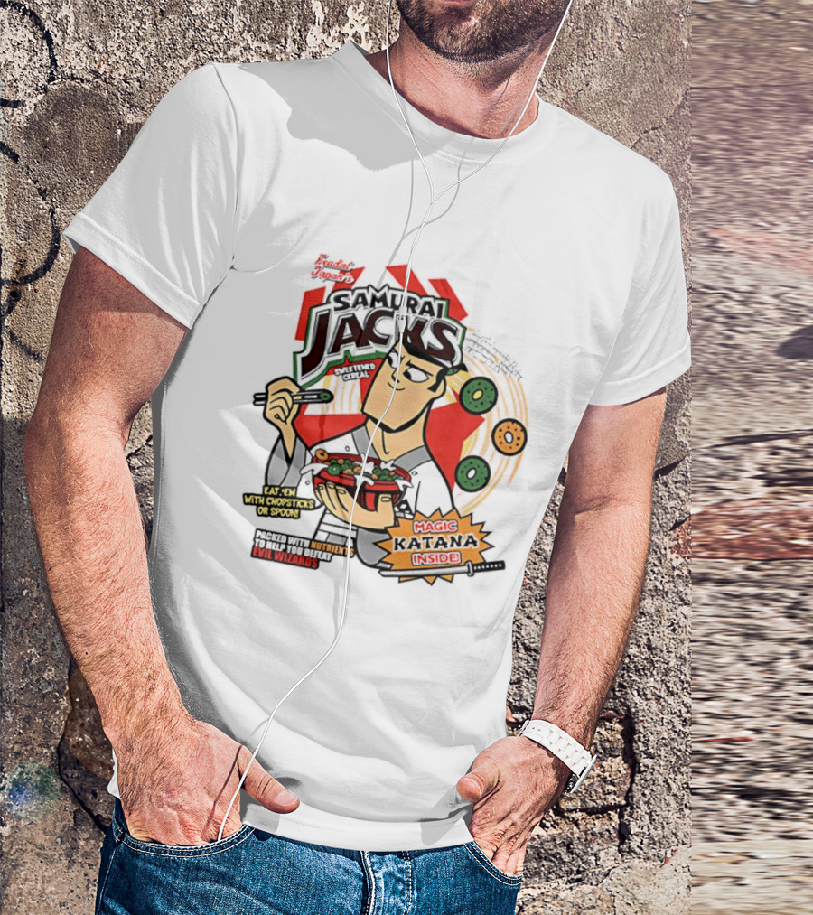 Samurai Jacks Eat 'Em With Chopsticks Magic Katana Nutrients Evil Wizards T-Shirt
