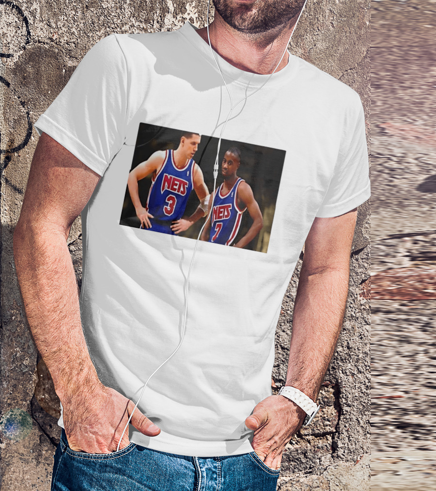Drazen Petrovic Kenny Anderson New Jersey Nets 3 7 Blue Jerseys T-Shirt