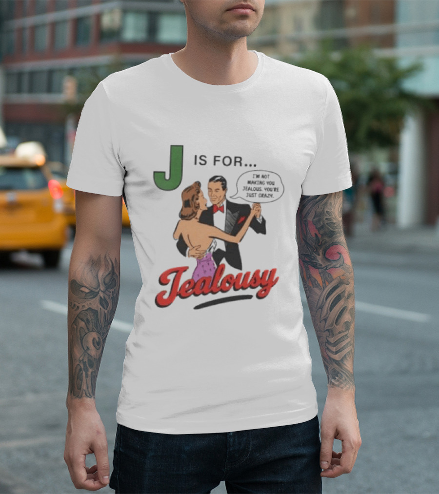 J Is For Jealousy Retro Dancing Couple Gaslighting T-Shirt