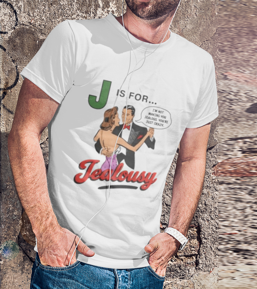 J Is For Jealousy Retro Dancing Couple Gaslighting T-Shirt