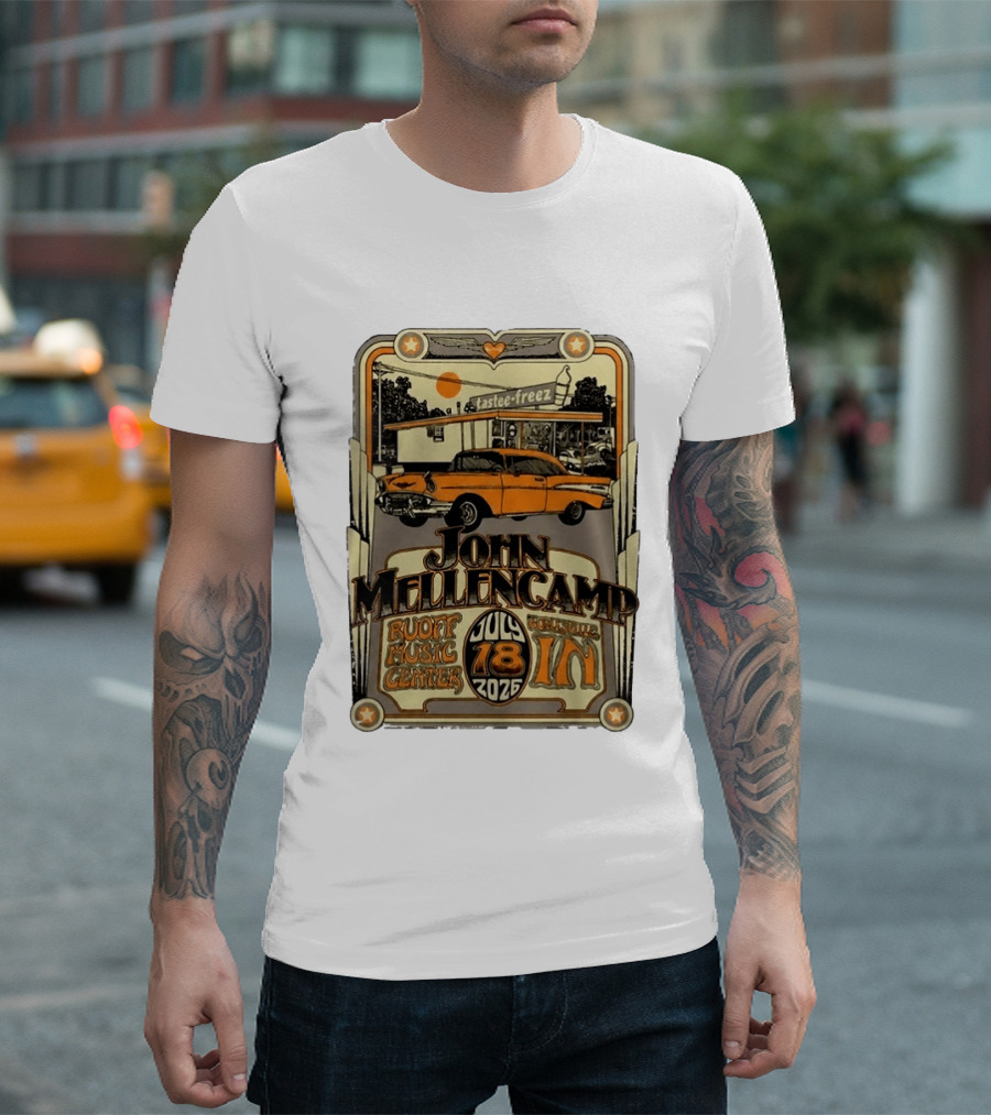 John Mellencamp Tastee Freez Ruoff Music Center Noblesville IN July 18 2026 T-Shirt