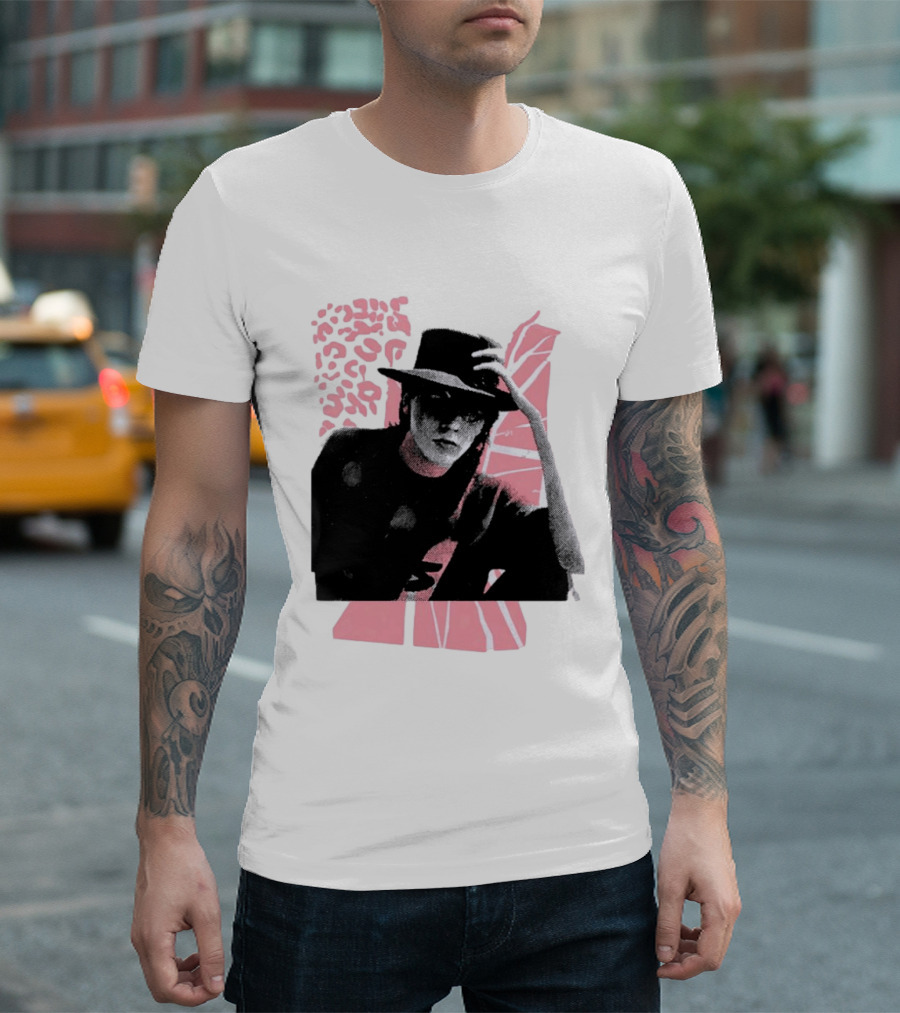 John Taylor Punk Masters Retro Style Hat And Femme Collage T-Shirt