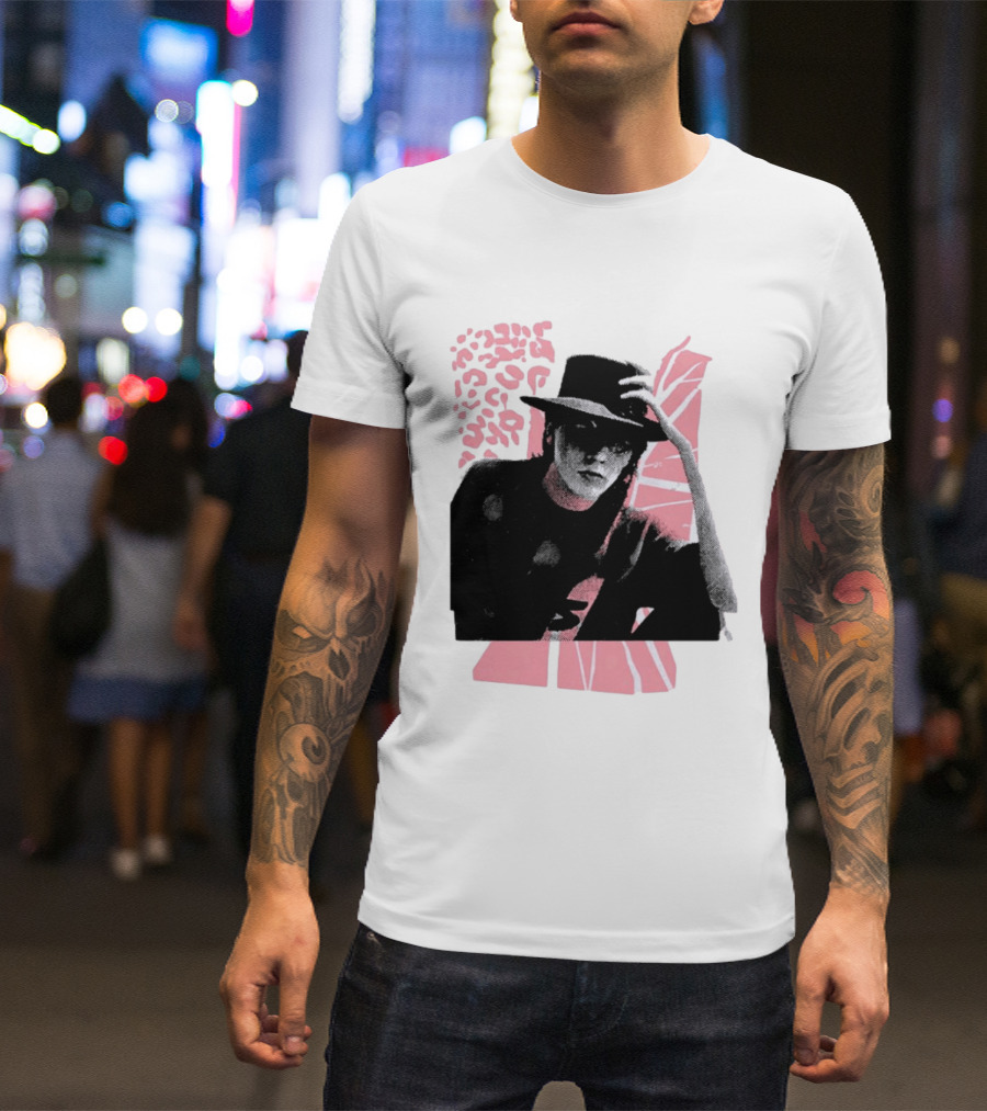 John Taylor Punk Masters Retro Style Hat And Femme Collage T-Shirt