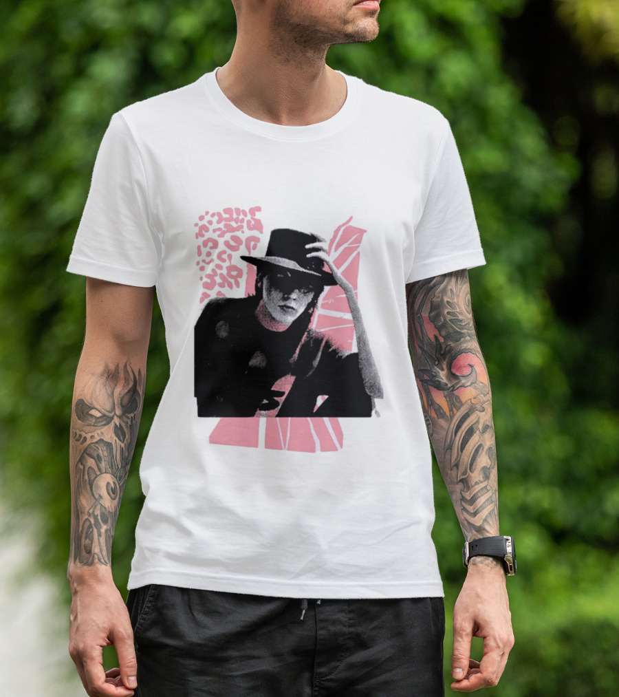 John Taylor Punk Masters Retro Style Hat And Femme Collage T-Shirt