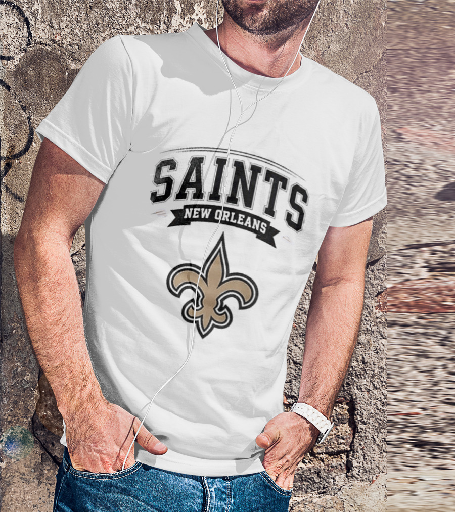 New Orleans Saints Ghostface Running Football Collaboration T-Shirt