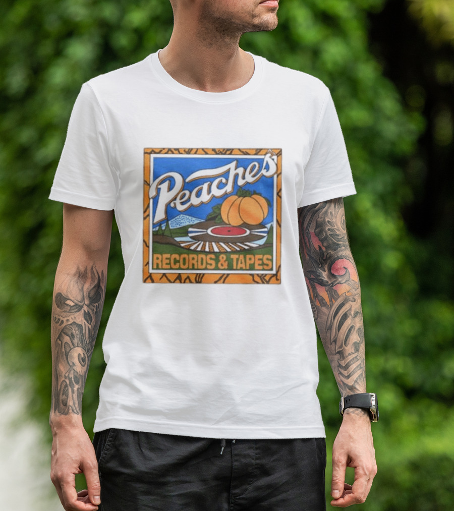 Peaches Records & Tapes Vintage Vinyl Peach T-Shirt