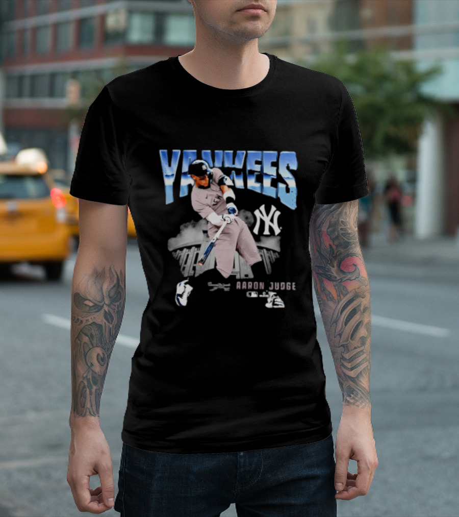 Aaron Judge Yankees New York MLB Player Yankees Stadium Scene T-Shirt