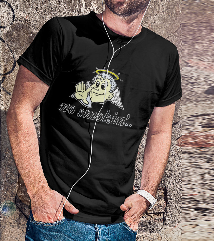 Angel Halo No Smokin' Hand Gesture T-Shirt