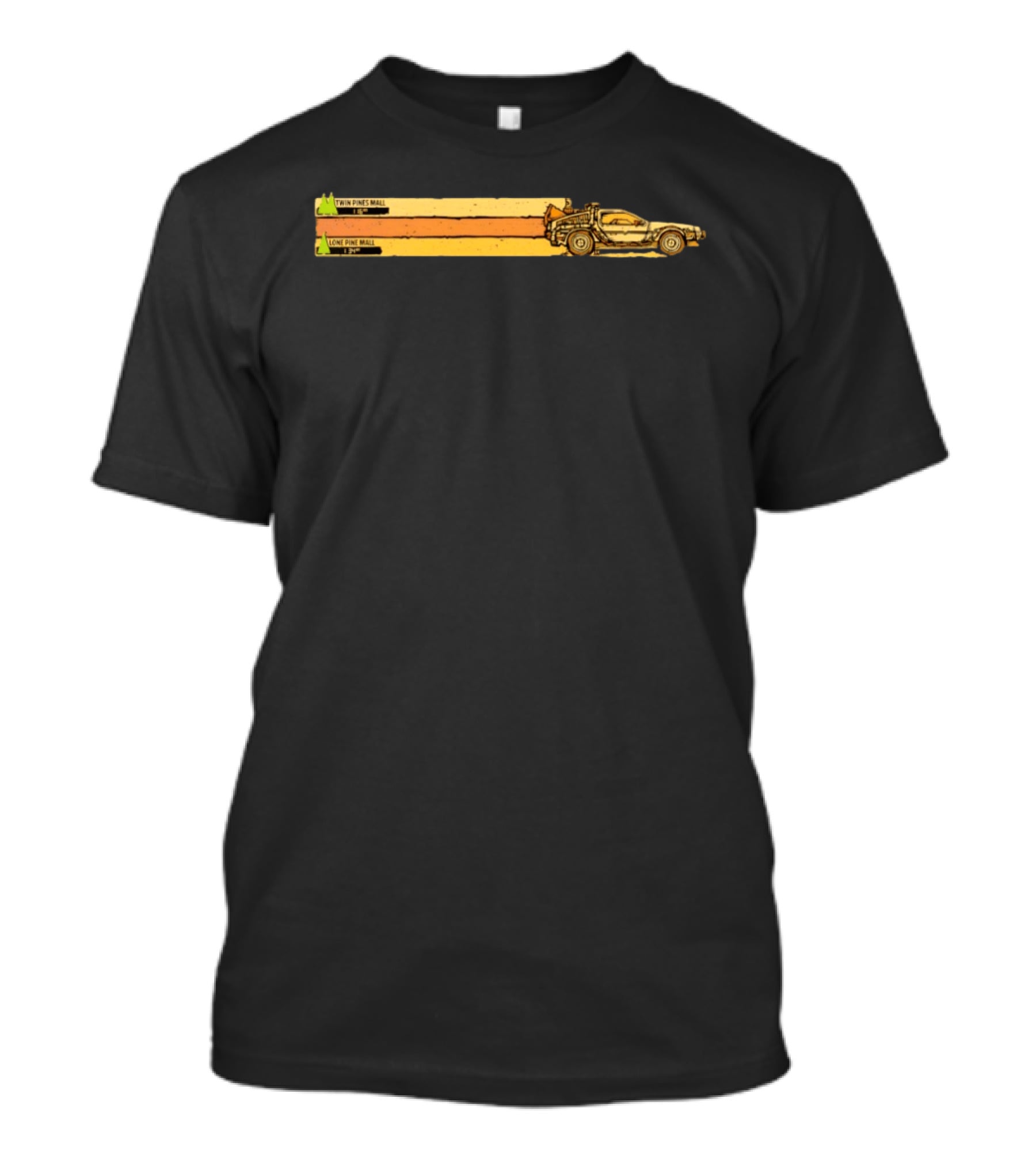 Back To The Future Twin Pines Mall Lone Pine Mall DeLorean Time Travel T-Shirt
