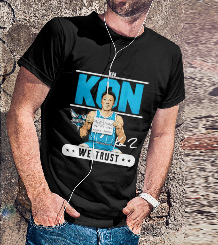 Kon Knueppel Charlotte Hornets In Kon We Trust Rookie Record Most 3 Pointers Made In A Season T-Shirt