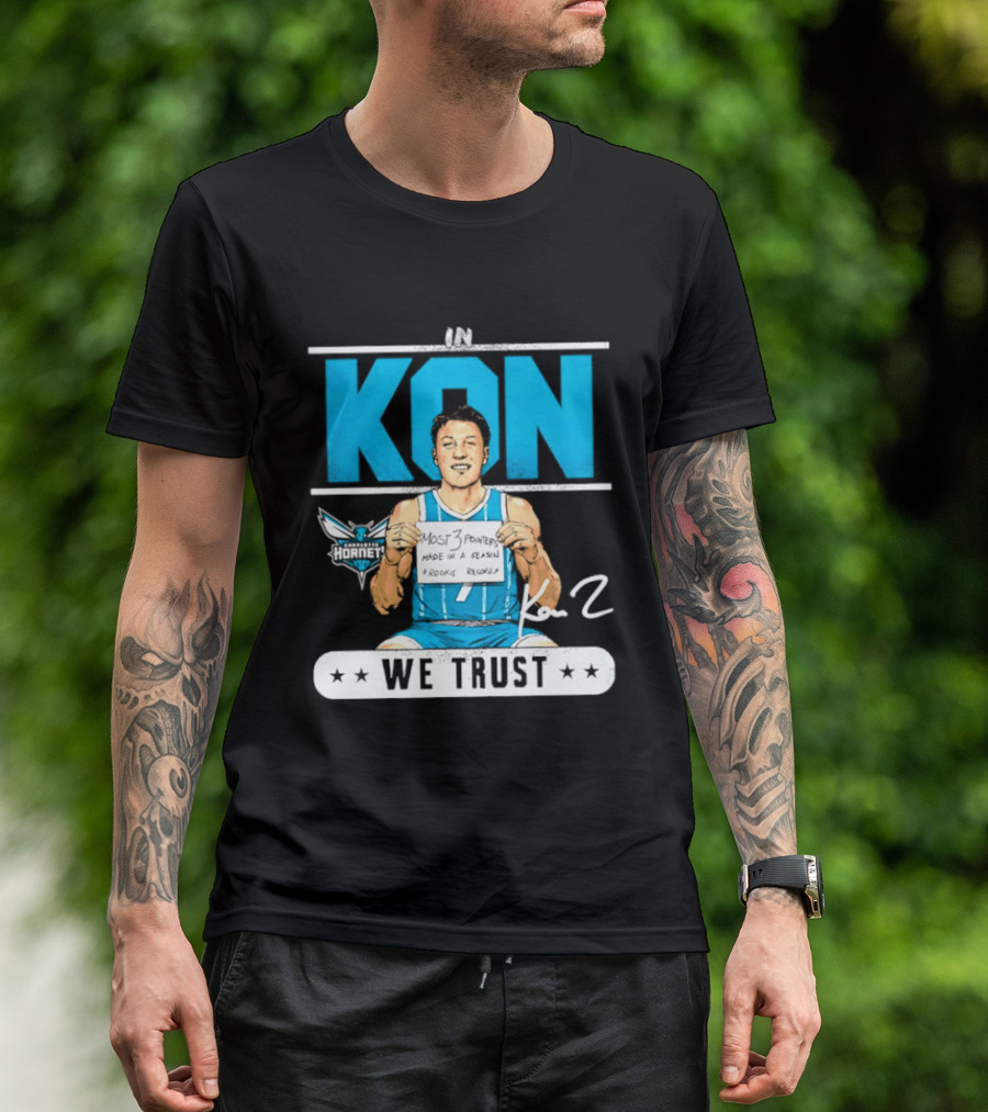 Kon Knueppel Charlotte Hornets In Kon We Trust Rookie Record Most 3 Pointers Made In A Season T-Shirt