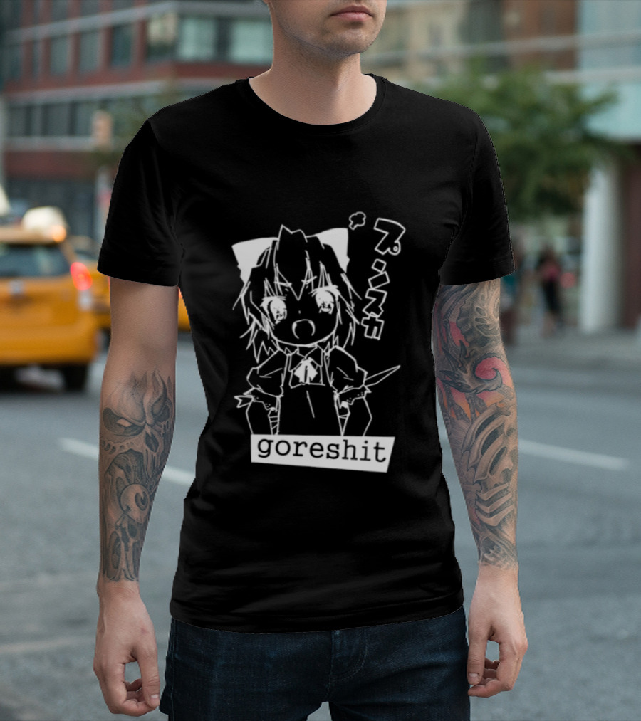 Goreshit Breakcore Electronic Anime Girl Japanese T-Shirt