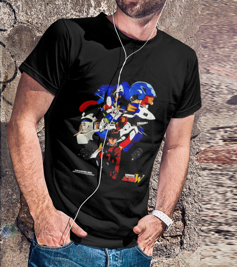 Heero Yuy Wing Gundam New Mobile Report Gundam W Anime Classic Mecha Series T-Shirt
