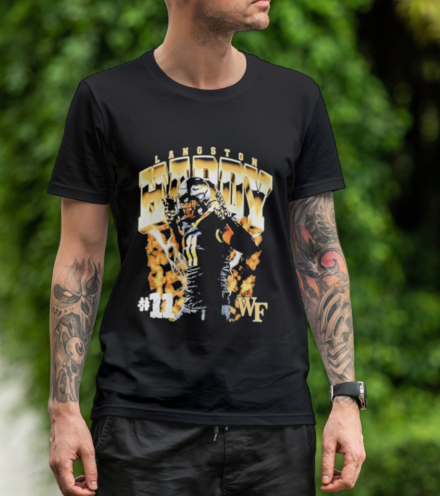 Ncaa Football Langston Hardy Wake Forest Demon Deacons #11 WF T-Shirt