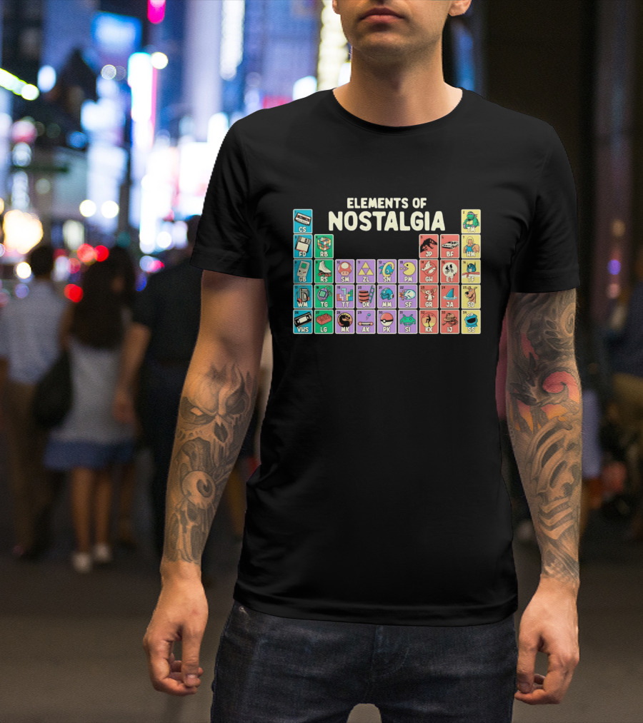 Elements Of Nostalgia Periodic Table Classic Memories T-Shirt