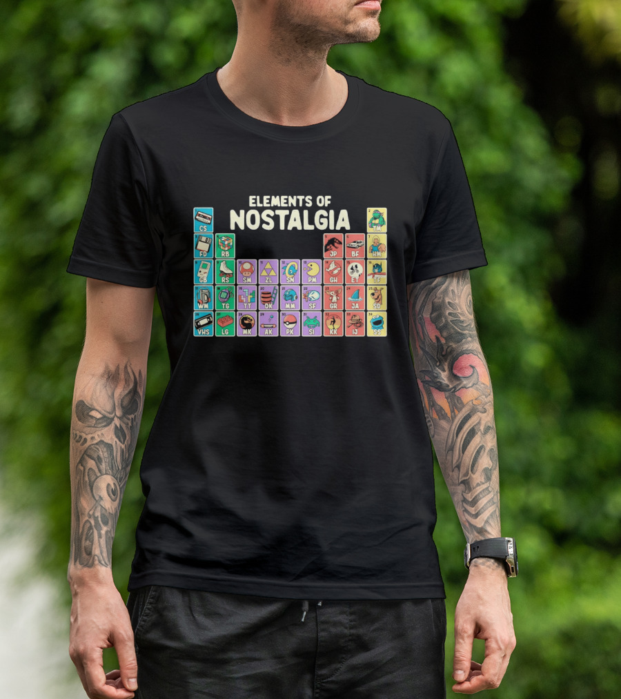 Elements Of Nostalgia Periodic Table Classic Memories T-Shirt